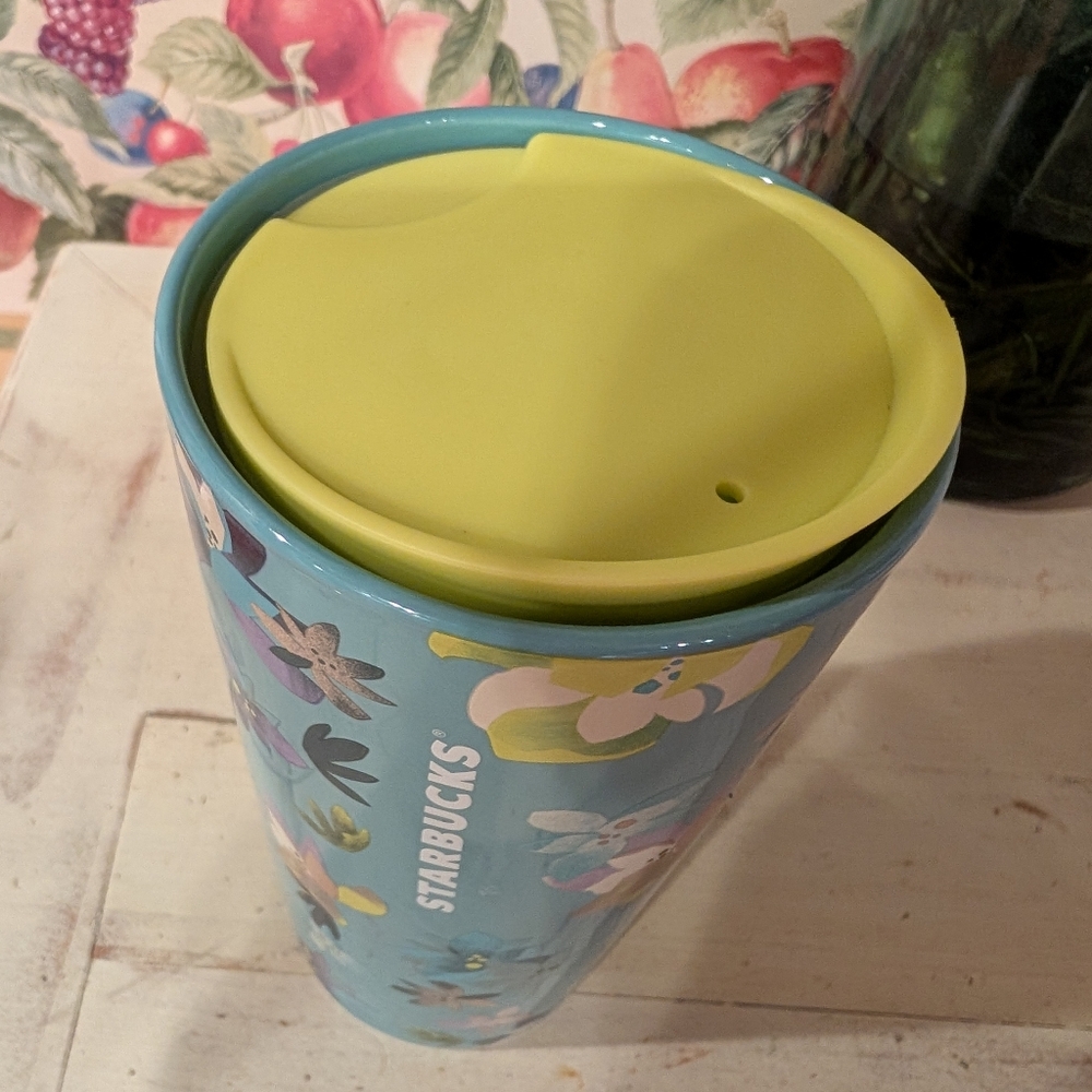 NEW Starbucks 2023 Spring Blue Ceramic 12oz Magnolia Tumbler - Picture 2 of 7